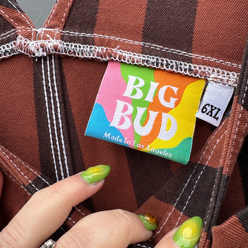 Brown and Black Striped Big Bud Press Overalls - Picture 4 of 6